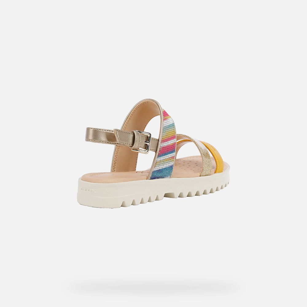 Sandalias Geox Menina Douradas - Coralie - TQWYL0891